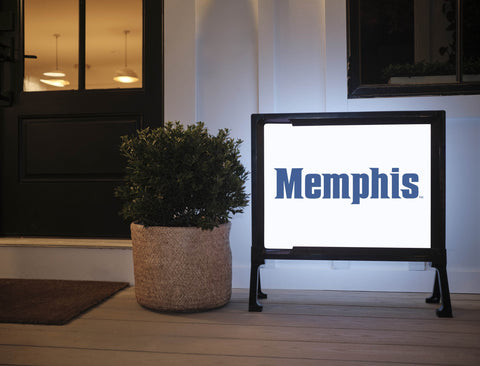 Memphis White Yardsy Sign
