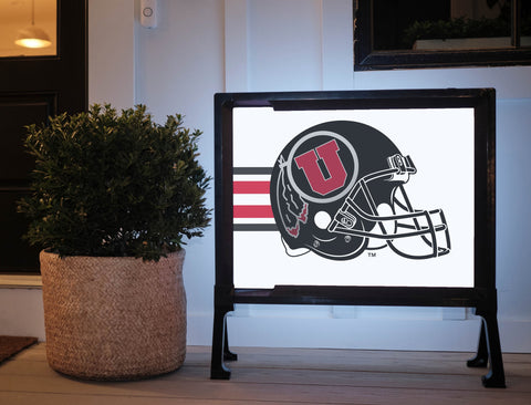 Utah Helmet Black Yardsy Sign