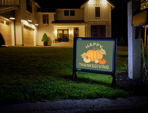Happy Thanksgiving Pumpkin Arrangement Yardsy Sign