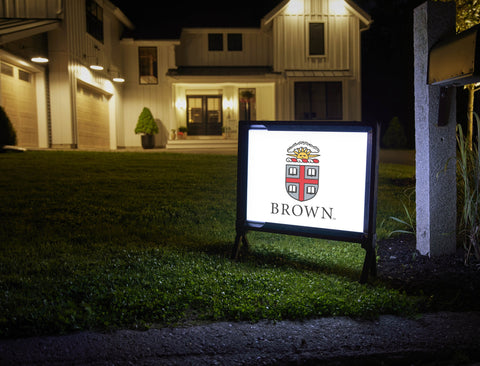Brown University White Yardsy Sign