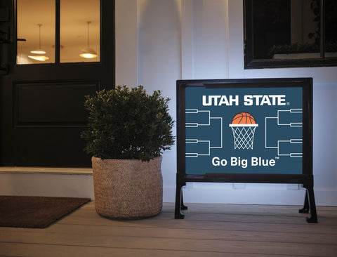 Utah State Basketball Yardsy Sign