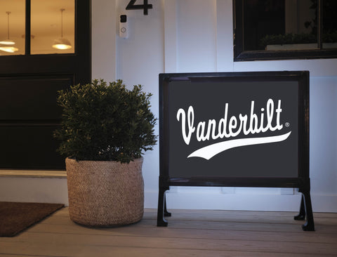Vanderbilt University Script Black Yardsy Sign