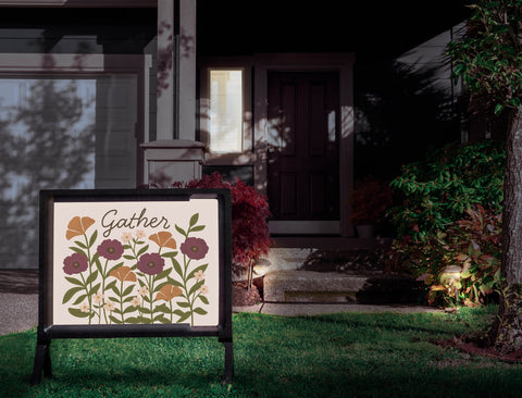 Floral Gather Yardsy Sign