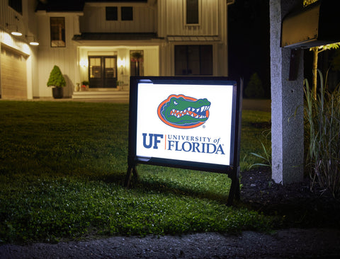 Florida Institutional Gator Mark White Yardsy Sign