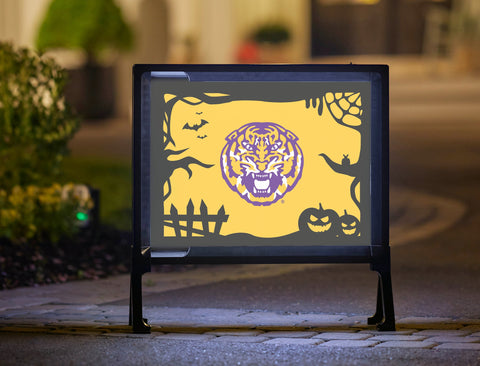 Framed Tiger Halloween LSU Yardsy Sign