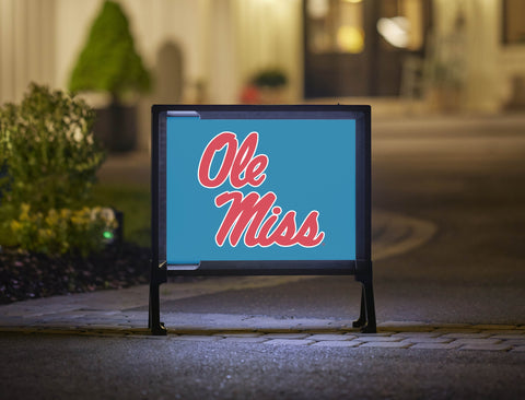 Mississippi Ole Miss Powder Blue Yardsy Sign
