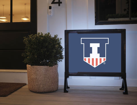 Illinois Badge Mark Blue Yardsy Sign