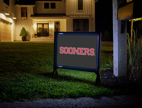 Oklahoma Sooners Wordmark Black Yardsy Sign