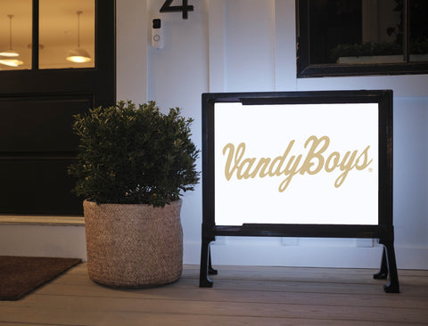 Vanderbilt University Vandy Boys Script White Yardsy Sign