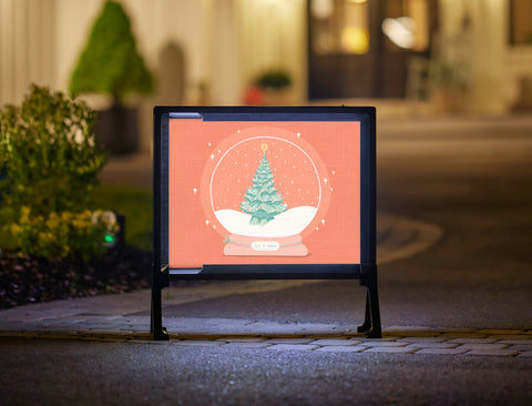 Snow Globe Yardsy Sign