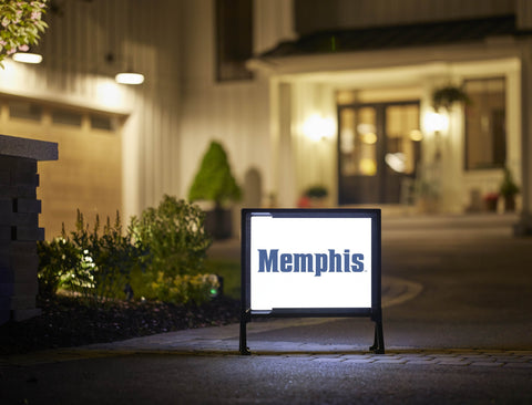 Memphis White Yardsy Sign