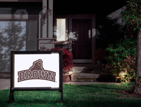 Brown University Mascot White Yardsy Sign