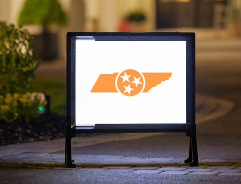 Tennessee Vols State Shield White Yardsy Sign