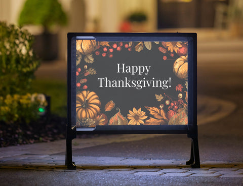 Happy Thanksgiving Bountiful Fall Yardsy Sign