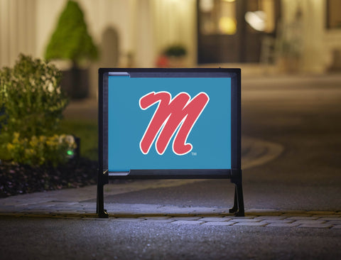 Mississippi M Mark Powder Blue Yardsy Sign