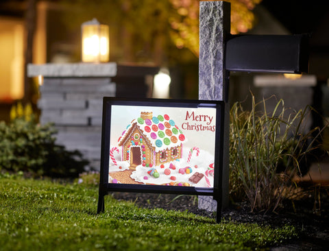 Gingerbread House Christmas Yardsy Sign