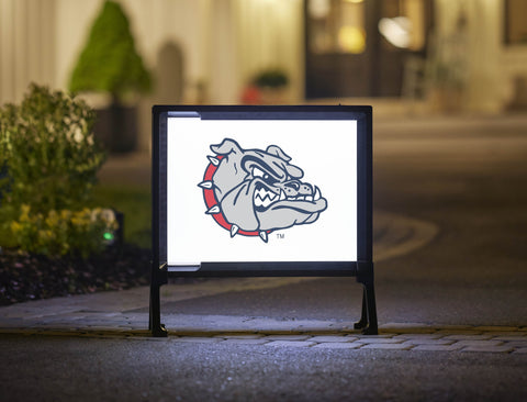 Gonzaga Bulldog Mascot White Yardsy Sign