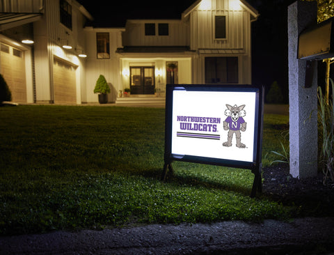 Northwestern Wildcats Mascot White Yardsy Sign