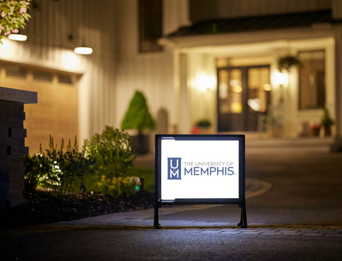 University of Memphis UM White Yardsy Sign