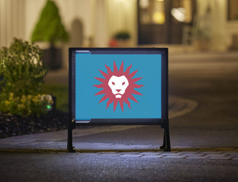 LMU Spirit Mark Blue Yardsy Sign