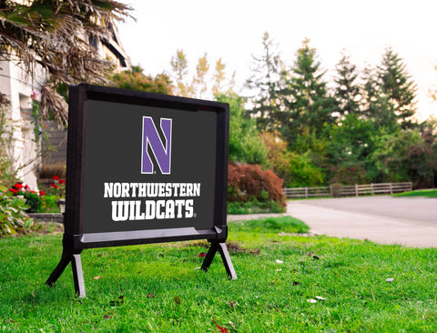 Northwestern N Wildcats Black Yardsy Sign