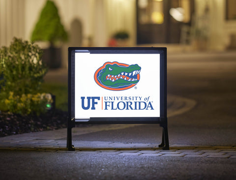 Florida Institutional Gator Mark White Yardsy Sign