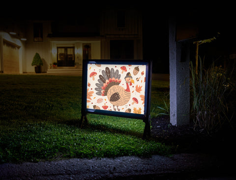 Thanksgiving Pilgrim Turkey Yardsy Sign
