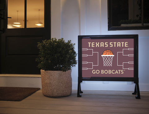 Texas State Basketball Yardsy Sign