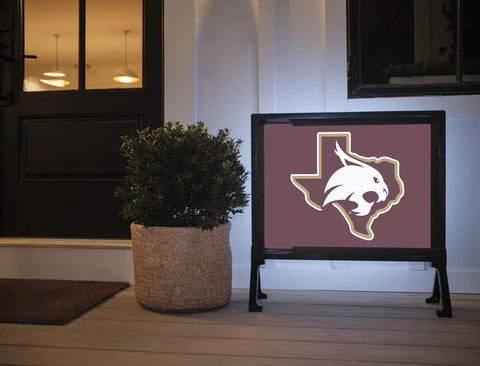 Texas State SuperCat Maroon Yardsy Sign
