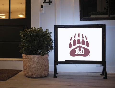Montana Bear Paw UM White Yardsy Sign