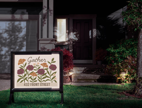Floral Gather Custom Yardsy Sign
