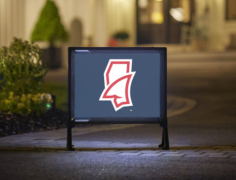 Mississippi State Fin Mark Navy Yardsy Sign