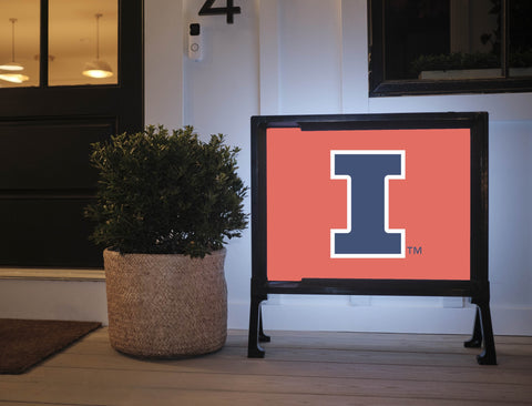 Illinois Primary Mark Orange Yardsy Sign