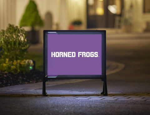 TCU Horned Frogs Wordmark Purple Yardsy Sign