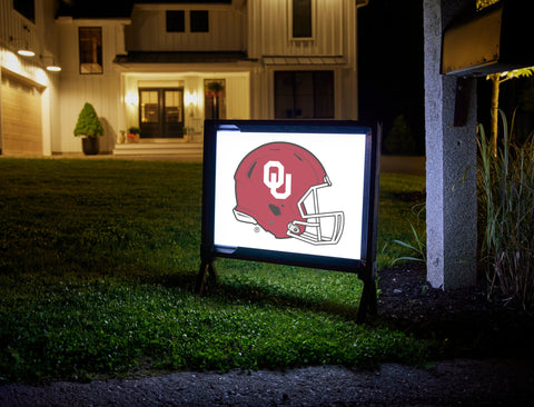 Oklahoma Helmet Mark White Yardsy Sign