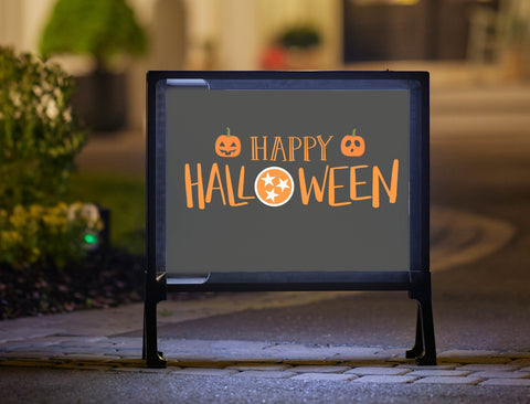 Happy Halloween Tennessee Orange Black Yardsy Sign