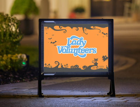 Halloween Lady Volunteers Tennessee Orange Yardsy Sign