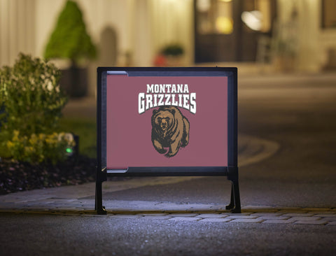 Montana Grizzlies Bear Maroon Yardsy Sign