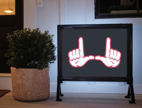 Utah Utes "U" Hand Black Yardsy Sign