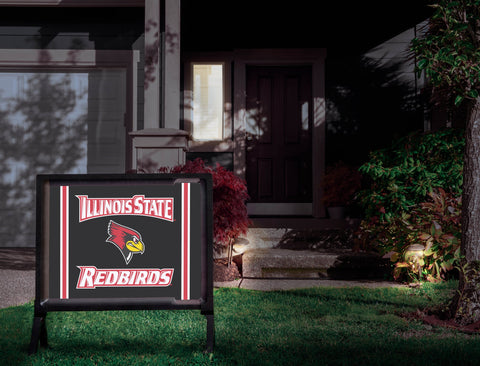Illinois State Redbirds Head Black Yardsy Sign