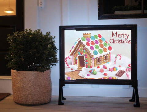 Gingerbread House Christmas Yardsy Sign