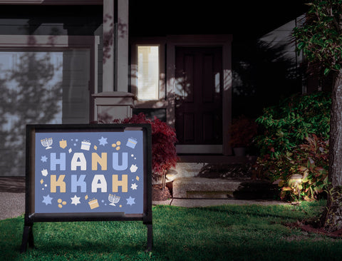 Hanukkah Lettering Yardsy Sign