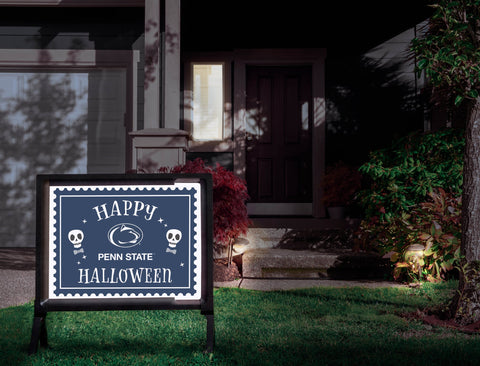 Penn State Happy Halloween Skulls Yardsy Sign