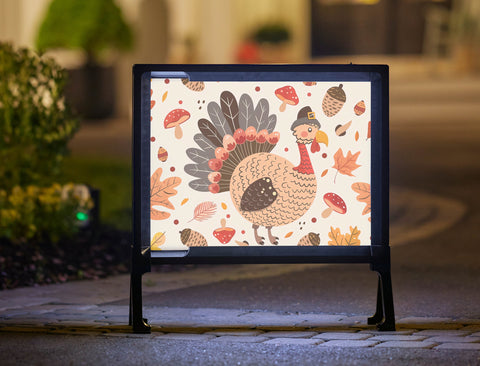 Thanksgiving Pilgrim Turkey Yardsy Sign