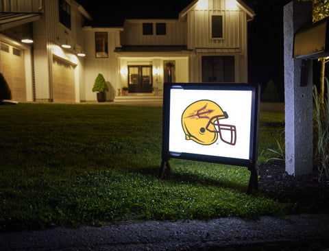 Arizona State Gold Helmet White Yardsy Sign