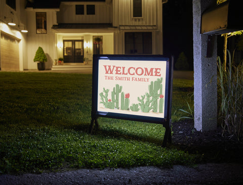 Cacti Welcome Custom Yardsy Sign
