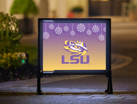 Snow Flakes LSU Holiday Yardsy Sign
