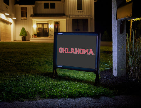 Oklahoma Athletics Wordmark Black Yardsy Sign
