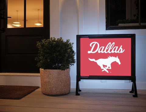SMU Dallas Mustang Red Yardsy Sign