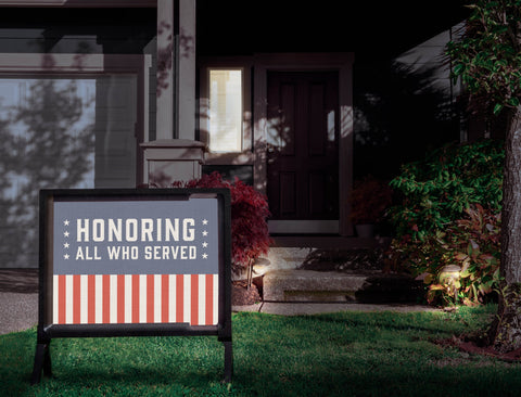 Honoring All Who Served Yardsy Sign